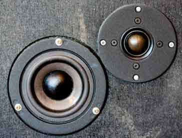 Mid and top range speakers (squawker & tweeter) from a loudspeaker system